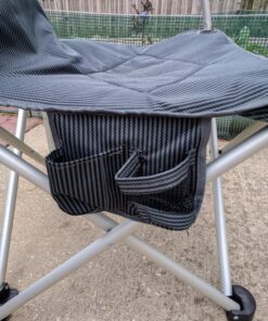 KingCamp Oversized Camping Folding Chair, High Back Heavy Duty Lumbar Support Padded Camp Chair with Cup Holder, Portable for Outdoor, Sports, Picnic Black/Mediumgrey 1 PACK 45 81OxasTPQ5L