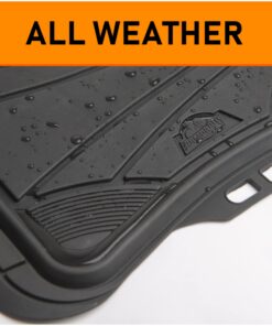 Armor All® 4-Piece Rubber Floor Mats, All-Weather Protection, Universal, Trim to Fit Front, Back, Full Coverage Custom Fit Mats for Cars, Trucks, SUVs - (Black) 4-Piece Black Rubber Floor Mats 38 81OzfhG88SL