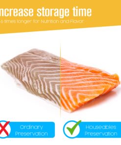 Houseables Vacuum Sealer Bags, Food Saver Rolls, Sous Vide Seal Bag, 8 & 11 Inch x 50 Ft Combo, 2 Pack, Large, Heavy Duty, Vaccum Sealed Roll, For Meal Storage, Vac Sealing Machine, Freezer, Reusable 8 x 50 & 11 x 50 18 81Ozny8rSdL 1