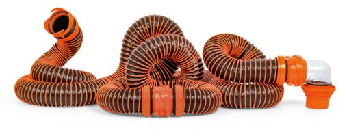 Camco RhinoEXTREME 20-Foot Camper/RV Sewer Hose Kit | Features TPE Technology for Abrasion Resistance and Crush Protection | Includes Pre-Attached Rhino Swivel Fittings (39867) 20 Feet