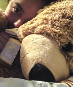 JOON Huge Teddy Bear With Ribbon, Tan 33 81P1yS3eCaL