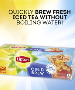 Lipton Cold Brew Iced Tea Bags, Family Size, 22 Count 22 Count (Pack of 1) 17 81P24JKd6DL