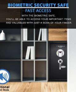 BARSKA Large Biometric Safe, Multi (AX11650) Black 14"x13"x19.75" 1.45 CU FT 12 81P2ebZlmML
