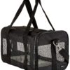Amazon Basics Soft-Sided Mesh Pet Travel Carrier for Dog, Cat, Medium, 16.5"L x 9.4"W x 9.8"H, Black Without Wheels 28 81P2gcWpPXL