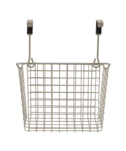 Spectrum Grid Over the Cabinet Wire Storage Basket Large (Satin Nickel Powder Coat) - Organizer for Bathroom, Kitchen, Under Sink, Pantry, Hair Tools, & More 26 81P2orcaHpL 1