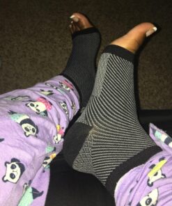 Bitly Plantar Fasciitis Compression Socks for Women & Men - Best Ankle Compression Sleeve, Nano Brace for Everyday Use - Provides Arch Support & Heel Pain Relief (Black, Medium) Black 1 45 81P3abHp4mL