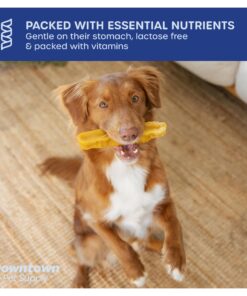 Downtown Pet Supply Yak Cheese Himalayan Dog Chews (1 lb) - 100% Natural, 3 Ingredients, USA Packed - Protein & Calcium Rich Dog Treats for Small to Large Dogs - Long Lasting Rawhide Free Yak Chews 1.00 Pound (Pack of 1) 28 81P3jrkZU8L