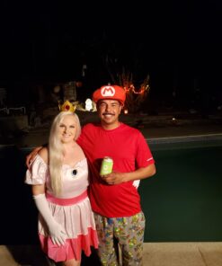 Disguise Women's Nintendo Super Mario Bros.Princess Peach Adult Costume Accessory Kit One Size Gold/Red/Green/White 21 81P45SF3VFL