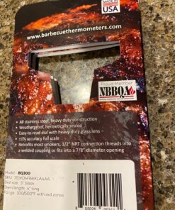 Tel-Tru BQ300 Barbecue Thermometer, 3 inch Black dial with Zones, 4 inch stem, 100/500 Degrees F 66 81P4ktgEDhL