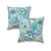 Greendale Home Fashions 17" Outdoor Accent Pillows in Painted Paisley (Set of 2), Baltic