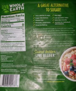 WHOLE EARTH 100% Erythritol Zero Calorie Plant-Based Sugar Alternative, 4 Pound Pouch (Packaging May Vary ) Granulated 4 Pound (Pack of 1) 40 81P6TiKxRwL