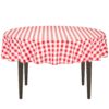 LinenTablecloth 70-Inch Round Polyester Tablecloth Red & White Checker 70" 43 81P6rkaNzxL