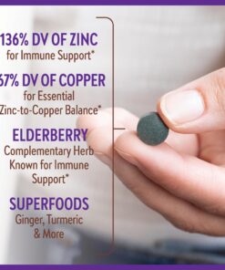 New Chapter Zinc Supplement, Fermented Zinc Complex, ONE Daily for Immune Support + Skin Health + Non-GMO Ingredients, Easy to Swallow & Digest, 60 Count (2 Month Supply) 60 Count (Pack of 1) 13 81P7RAbwsL