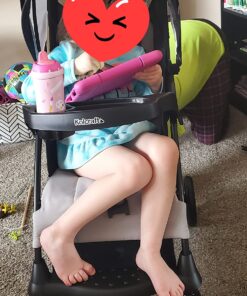 Kolcraft Cloud Plus Lightweight Easy Fold Compact Toddler Stroller and Baby Stroller for Travel, Large Storage Basket, Multi-Position Recline, Convenient One-hand Fold, 13 lbs - Slate Gray Slate Grey (Wheel Color May Vary) 35 81P8L1MFJfL