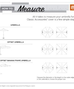 Alternative view of Classic Accessories Terrazzo Water-Resistant 11 Foot Patio Umbrella Cover, Patio Furniture Covers, Sand Frustration-Free Packaging