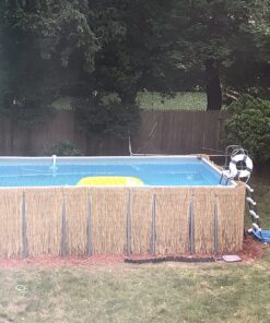 Intex 18ft X 9ft X 52in Ultra Frame Rectangular Pool Set with Sand Filter Pump, Ladder, Ground Cloth & Pool Cover 18 ft x 9 ft x 52 in 57 81P9961lMjL