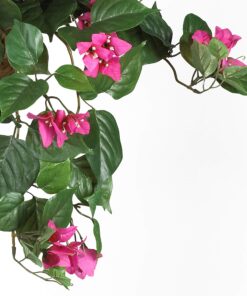 Nearly Natural Bougainvillea Basket Silk 1 Artificial Hanging Plant, 32 x 32 x 24, Green, Pink 37 81P9eV6z0iL