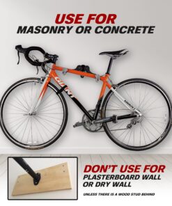Ibera Bike Wall mount - Horizontal Indoor Bike Rack for 1 Bicycle I Bike rack garage - Keep you Bike Safe & Secure and save Space with Bike hangers for garage, bike hooks for garage wall, bike hanger Bike Hanger - 1 Pack 35 81P9sgJnXTL