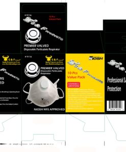 9116 Particulate Respirator Dust Mask with Valve, Two-Strap Cup Style Design, Lightweight with Cushioning Nose Foam, NIOSH Approved 10 Masks With Valve 10 Masks 14 81PA TculcL