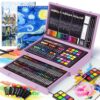 145 Piece Deluxe Art Set with 2 x 50 Sheet Drawing Pad, Art Supplies Wooden Art Box, Drawing Painting Kit with Crayons, Oil Pastels, Colored Pencils, Creative Gift Box for Adults Artist Beginners Purple 8 81PA4ddLyrL