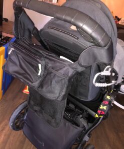 Ethan & Emma Universal Stroller Organizer - Elevate Your Experience w/Insulated Cup Holders, Diaper Storage, Secure Straps, Detachable Bag, Pockets for Phone, Keys, Toys. Smart Parenting Black 52 81PC Zvh7iL