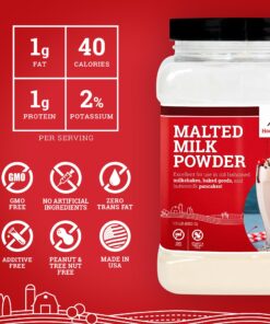 Old-fashioned Malted Milk Powder by Hoosier Hill Farm, 1.5 LB (Pack of 1) 23 81PCI134hL