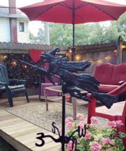 Whitehall Products Flying Witch Garden Weathervane, Black 37 81PCTfwVkTL