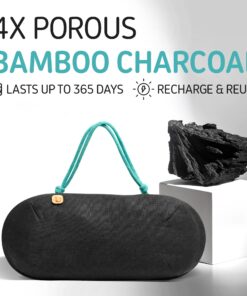 PURGGO Car Air Freshener - Lasts 365+ Days No Chemicals 100% Activated Bamboo Charcoal Fragrance-Free Deodorizer, Natural Auto Odor Eliminator, Purifier, Neutralizer, Absorb Smoke Smell 1 Count (Pack of 1) 39 81PDiT0gnrL