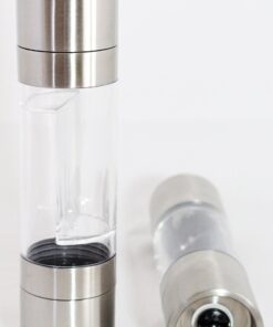 Lifestyle Dynamics The Original SpiceCrafts Salt and Pepper Grinder Set, Stainless Steel with Recipe eBook & Guide, Pure Ceramic Grinders, Dual Mill 34 81PFL2OL1rL