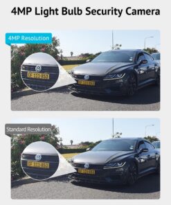 LaView 4MP Bulb Security Camera 2.4GHz,360° 2K Security Cameras Wireless Outdoor Indoor Full Color Day and Night, Motion Detection, Audible Alarm, Easy Installation, Compatible with Alexa White 24 81PG8BBYOL