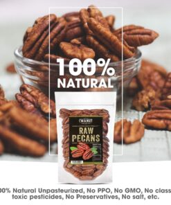 Alternative view of Raw Pecan Halves 44 oz (2.75 lb) Natural American Pecans | No PPO | Batch Tested Gluten & Peanut Free | Non-GMO | Shelled | Extra Fancy|No Preservatives | Vegan | Keto & Paleo Friendly 2.75 Pounds