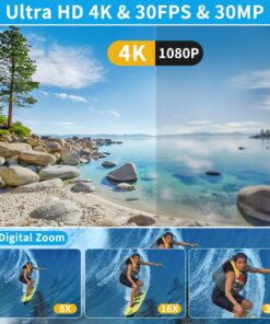 4K Video Camera Camcorder, 30MP UHD Wifi IR Night Vision Video Recorder with IR Flashlight, Vlogging Camera for YouTube Filming, 30X Digital Zoom Touch Screen Video Camera with Remote, Wide Angle 43 81PI4cl6TKL