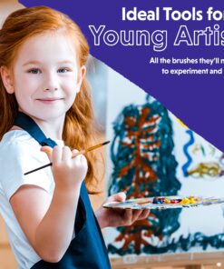 Crafts 4 All Acrylic Paint Brushes - Pack of 10 Professional, Wide and Fine Tip, Nylon Hair Artist Paintbrushes - Paintbrush Bulk Set for Watercolor, Canvas, Craft, Detail & Oil Painting 10 Pack 20 81PIbZv285L 1