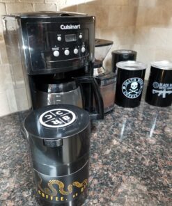 Coffeevac 1LB – Patented Airtight Container | Multi-use Vacuum Container Works as Smell Proof Containers for Ground Coffee and Coffee Bean Containers. Black with Logo 18 81PK2ukBAdL