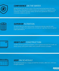 Quicksilver 879885Q in-line Fuel Filter for Mercury and Mariner Outboards 9 81PKbsknUL