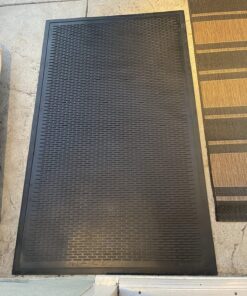 Guardian - MLL14030500 Clean Step Scraper Outdoor Floor Mat, Natural Rubber, 3'x5', Black, Ideal for any outside entryway, Scrapes Shoes Clean of Dirt and Grime "3' x 5'" Geometric 19 81PKtZNuEUL