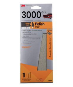 3M Trizact Performance Sandpaper, 03064, 3-2/3 in x 9 in, 3000 grit 3 2/3 in x 9 in 25 81PLi4H7toL