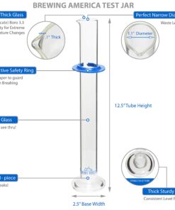 Hydrometer Alcohol Meter Test Kit: Distilled Alcohol American-Made 0-200 Proof Pro Series Traceable Alcoholmeter Tester Set with Glass Jar for Proofing Distilled Spirits - Made in America 24 81PLw5tXMtL