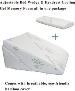 Alternative view of InteVision Bed Wedge Pillow – Patented Adjustable Cooling Gel Memory Foam Incline Wedge & Headrest System - Helps with Acid Reflux, Anti Snoring, Heartburn, Surgery Recovery