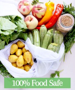 purifyou Reusable Produce Bags, Heavy Duty Double Stitched Washable Mesh Grocery Bag with Drawstring, Ideal for Farmers Market, Beach, and Refrigerator Storage, Set of 9 (XL, Large, Small) Set of 9 Mixed 32 81PMjaPv83S