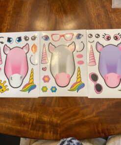 24 Make A Unicorn Stickers for Kids - Great Unicorn Theme Birthday Party Favors - Fun Craft Project for Children 3+ - Let Your Kids Get Creative & Design Their Favorite Unicorn Stickers 25 81PNb5vIirL