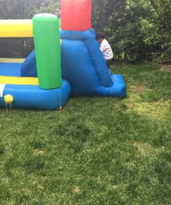 Little Tikes Jump and Double Slide Bouncer, 168.00 L x 108.00 W x 84.00 H Inches , White 50 81POAmqtjGL