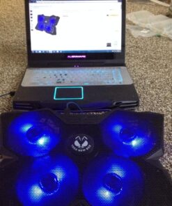 Tree New Bee High Performance Gaming Laptop Cooling Pad for 15.6-17-Inch Laptops with (4 Fans) Four 120mm Fans at 1200 RPM, Black (TNB-K0025) K25 with 4 Fans 75 81PORmWDeiL