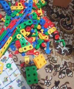 Brickyard Building Blocks STEM Toys - Educational Building Toys for Kids Ages 4-8 with 163 Pieces, Tools, Design Guide and Toy Storage Box, Gift for Boys & Girls 163 Piece 49 81POlV5Q1XL