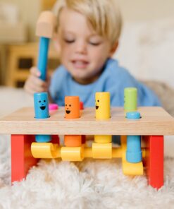 Melissa & Doug Deluxe Pounding Bench Wooden Toy With Mallet - STEAM Toddler Toy 27 81POugsAhSL