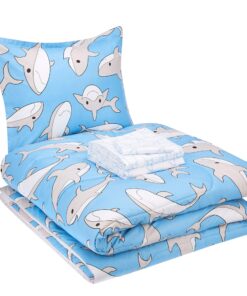 Alternative view of Amazon Basics Kid's Easy-Wash Microfiber Bed-in-a-Bag 5-Piece Bedding Set, Twin, Shark Pool