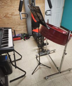 Music Stand, Kasonic 2 in 1 Dual-Use Folding Sheet Music Stand & Desktop Book Stand, Portable and Lightweight with Music Sheet Clip Holder & Carrying Bag Suitable for Instrumental Performance (Black) Black 69 81PPD1JIxvL 1