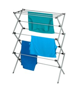 Alternative view of Honey-Can-Do Deluxe Metal Collapsible Clothes Drying Rack, 50 lbs, 29" x 14.2" x 42.1", White & Grey White and Grey