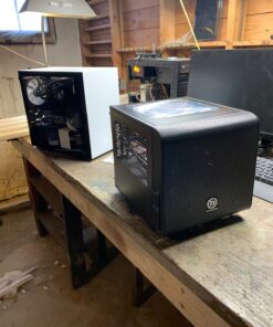 Thermaltake Core V1 SPCC Mini ITX Cube Gaming Computer Case Chassis, Interchangeable Side Panels, Black Edition, CA-1B8-00S1WN-00 129 81PPNAXI L