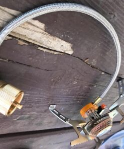 Kbrotech Camping Stove Adapter 1LB Propane Small Tank Input and a Lindal Valve EN417 Output Outdoor Cylinder LPG Canister Convert (Brass) Gold 25 81PPddGKR6L